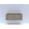 H&R badmeubelen Juice Meuble sous lavabo - 120x45x40cm - angles arrondis - façade 3D - 1 tiroir - poignée intégrée - french oak SW867627