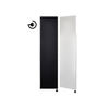 Sanicare electrische design radiator Denso 180 x 40 cm. mat zwart met thermostaat zwart (linksonder) SW1000729