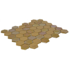 La mosaïque Mosaic Factory Valencia - 27,6x32,9cm - carrelage mural - Hexagone - Verre recyclé Mustard mat/brillant SW382568