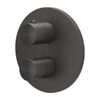 IVY Concord Partie apparente - pour mitigeur thermostatique encastré - inverseur d’arrêt 2 voies - rosace ronde - RVS316 - carbone noir brossé PVD SW1030932