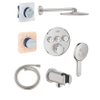 Grohe Grohtherm Ensemble de douche de tête encastré - douche de tête ronde - douchette ronde - supersteel SW1235143