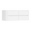 H&R Badmeubelen Juice Wastafelonderkast - 120x45x50cm - linkerhoek afgerond - 4 lades - geïntegreerde greep - wit mat SW1571942