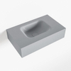 Mondiaz LEX Lave-main - 50x30x12cm - lavabo au centre - sans trou de robinet - Solid Surface - Plata SW1026075