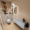 MONDIAZ TURE-DLUX Meuble toilette - 120cm - Clay - EDEN - vasque Glace - position gauche - sans trou de robinet SW1103227
