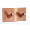 Smedbo Deurhaak Zelfklevend Vierkant 9x4.5cm 2 haken Geborsteld Koper SW421853 Smedbo Deurhaak Zelfklevend Vierkant 9x4.5cm 2 haken Geborsteld Koper SW421853