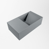 MONDIAZ TYNE lave-mains - 40x23x12cm - vasque gauche - sans trou robinet - plata (argent) SW1026141