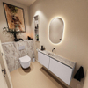 MONDIAZ TURE-DLUX Meuble toilette - 120cm - Cale - EDEN - vasque Glace - position centrale - sans trou de robinet SW1103185