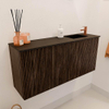Mondiaz JOYA 90cm toiletmeubel - kleur Walnut - Wastafel FAYE positie Rechts 1 kraangat kleur Urban. SW1421346