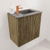 Mondiaz JOYA-DLUX 40cm toiletmeubel - kleur Dusk - Wastafel FAYE positie Rechts 1 kraangat kleur Sombra. SW1426108