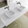 MONDIAZ LAGOM 160cm badmeubel solid surface talc 2 lades Wastafel BINX opzetkom dubbel zonder kraangat SW409070 MONDIAZ LAGOM 160cm badmeubel solid surface talc 2 lades Wastafel BINX opzetkom dubbel zonder kraangat SW409070
