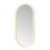 Hotbath &MORE Spiegel Oval - 40x80cm - direct en indirect LED - spiegelverwarming - dimbaar - met afstandsbediening - mat wit SW1245610