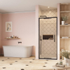 Crosswater Asura porte de douche pliante - 90cm - sans poignée - noir mat SW1176546
