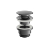 Hotbath Archie Clickplug - met schroef rond BGP - PVD - geborsteld gunmetal (antraciet) SW798802