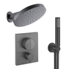 Crosswater MPRO Regendoucheset inbouw - 2 hendels - 30cm douchekop - handdouche - wandarm - slate gunmetal (antraciet) SW1472731