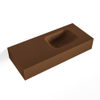MONDIAZ LEX Opbouwwastafel 70x30x12cm 0 kraangaten wasbak rechts Solid Surface mat SW476577 MONDIAZ LEX Opbouwwastafel 70x30x12cm 0 kraangaten wasbak rechts Solid Surface mat SW476577
