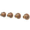IVY Tribe Partie apparente - pour mitigeur thermostatique encastré - 3 robinets d'arrêt - symmetry - rosaces rondes - Inox 316 - cuivre brossé mat PVD SW1030919