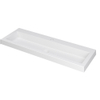 Ink dock lavabo 120x6x40cm 1 trou pour robinet évier polystone blanc mat SW352208