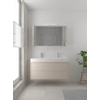 Bruynzeel Box badmeubelset 120x45cm 2 kraangaten 1 wasbak 2 lades met spiegelkast met softclose composite kasjmier grijs SW383994 Bruynzeel Box badmeubelset 120x45cm 2 kraangaten 1 wasbak 2 lades met spiegelkast met softclose composite kasjmier grijs SW383994