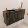 Mondiaz JOYA-DLUX 80cm toiletmeubel - kleur Shadow - Wastafel FAYE positie Links 1 kraangat kleur Lava. SW1422825
