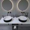 Ideavit Solidthin waskom - 40x40x12.5cm - Solid surface - Rond - Mat Zwart SW857494