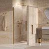 BRAUER Cosmic Nisdeur - 90x200 - draaiend - helder - glas omkeerbaar incl. glascoating - geborsteld goud PVD SW1580958