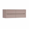 H&R Badmeubelen Juice Wastafelonderkast - 140x45x50cm - rechterhoek afgerond - 4 lades - geïntegreerde greep - strawberry SW1490182