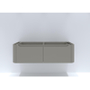 H&R badmeubelen Juice Meuble sous lavabo - 140x45x40cm - coins arrondis - 2 tiroirs - poignée intégrée - beige mat SW867580