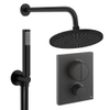 Crosswater MPRO ensemble de douche pluie encastré – douche de tête Ø 30 cm – douchette bâton – 2 leviers – noir mat SW1472699