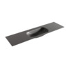 Mondiaz BIG small Darkgrey solid surface inbouw wastafel 170cm midden SW426229 Mondiaz BIG small Darkgrey solid surface inbouw wastafel 170cm midden SW426229