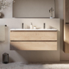 Brauer Core Series badkamermeubelset - 120x45x52cm - wastafel Frost - forest wheat SW1601161