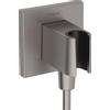 Hansgrohe Fixfit e - handdouchehouder + aansluitbocht Brushed Black chr - zwart chroom SW773884