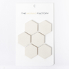 SAMPLE The Mosaic Factory London carreau mosaïque 5,1x5,9x0,6cm pour sol pour intérieur et extérieur Hexagone Céramique Super Blanc SW862050