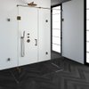 Saniclass Create douchecabine XL 100x160cm profielloos met antikalk en 8mm veiligheidsglas koper SW486541 Saniclass Create douchecabine XL 100x160cm profielloos met antikalk en 8mm veiligheidsglas koper SW486541