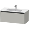 Duravit Ketho.2 Wastafelonderbouwkast - met 1 lade - 101x48x44cm - met greep antraciet - betongrijs mat SW771832