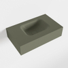 MONDIAZ LEX Opbouwwastafel 50x30x12cm 0 kraangaten wasbak rechts Solid Surface Army mat SW476537 MONDIAZ LEX Opbouwwastafel 50x30x12cm 0 kraangaten wasbak rechts Solid Surface Army mat SW476537