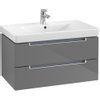 Villeroy & boch Subway 2.0 wastafelonderkast 78.7x42x4.49cm Grijs hoogglans 1024277 Villeroy & boch Subway 2.0 wastafelonderkast 78.7x42x4.49cm Grijs hoogglans 1024277