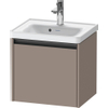 Duravit Ketho.2 Wastafelonderbouwkast - met 1 lade - 48.4x37.5x44cm - met greep antraciet - basalt mat SW772207