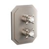 Crosswater Belgravia Douchekraan - inbouw - thermostatisch - zonder inbouwdeel - 2 functies - geborsteld nikkel (RVS) SW1176810