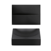 Clou Vale lavabos fontaines céramique fontaine 28x19x7cm sans trou de robinet Noir mat SW451467