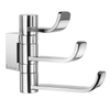 Smedbo Ice Handdoekhaak - 3 haken - draaibaar - chroom SW74377