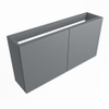 Mondiaz FOWY Meuble sous lave-mains - 100x22x50cm - 2 portes - push to open - softclose - Plata SW1016929