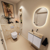 MONDIAZ TURE-DLUX Meuble de toilettes 60cm Cale. EDEN lavabo Frappe position droite. Sans trou de robinet. SW1102685