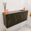 Mondiaz JOYA-DLUX 90cm toiletmeubel - kleur Shadow - Wastafel FAYE positie Rechts 1 kraangat kleur Arena. SW1424813