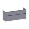 Saniclass Advance Onderkast 139x60x45.5cm Greeploos 4 lades 2 sifonuitsparingen MDF Mat Grijs SW421317 Saniclass Advance Onderkast 139x60x45.5cm Greeploos 4 lades 2 sifonuitsparingen MDF Mat Grijs SW421317