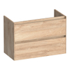 BRAUER Inspire meuble sous-lavabo peu profond 80 2 tiroirs softclose - sans poignées - 1 découpe pour siphon - Forest Wheat SW1200788