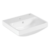 Lavabo Grohe Euro céramique 45cm avec trou de robinet et trop-plein blanc alpin SW1234860