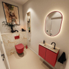 MONDIAZ TURE-DLUX Meuble toilette - 60cm - Fire - EDEN - vasque Frappe - position centrale - 1 trou de robinet SW1102734
