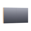 Saniclass Dual Spiegelkast - 120x70x15cm - 2 links- rechtsdraaiende spiegeldeur - MFC - nomad SW371714