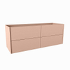 Mondiaz TENCE Meuble sous vasque - 130x45x50cm - 4 tiroirs - softclose - 2 découpes gauche et droite - push to open - Rosee SW1016383