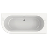 Xenz Charley XS hoekbad rechts 165x75x58 wit. sleuf overloop. waste zwart mat SW381838 Xenz Charley XS hoekbad rechts 165x75x58 wit. sleuf overloop. waste zwart mat SW381838